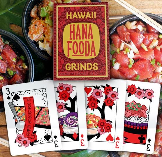 Hawaii Foods Playing Cards, Bonus Sakura Game Instructions - Etsy