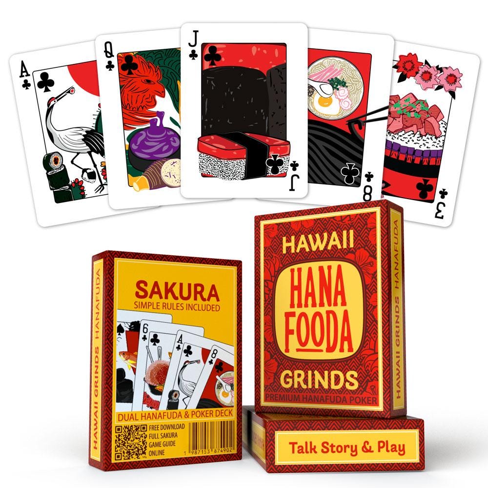 Hawaii Foods Playing Cards, Bonus Sakura Game Instructions - Etsy