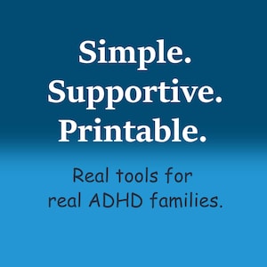 ADHD Printable Ermutigung Bundle | 150+ Worte der Unterstützung für Kinder & Eltern | Sanfte Ich-Statements, Affirmationen, visuelle Hinweise | Herunterladen