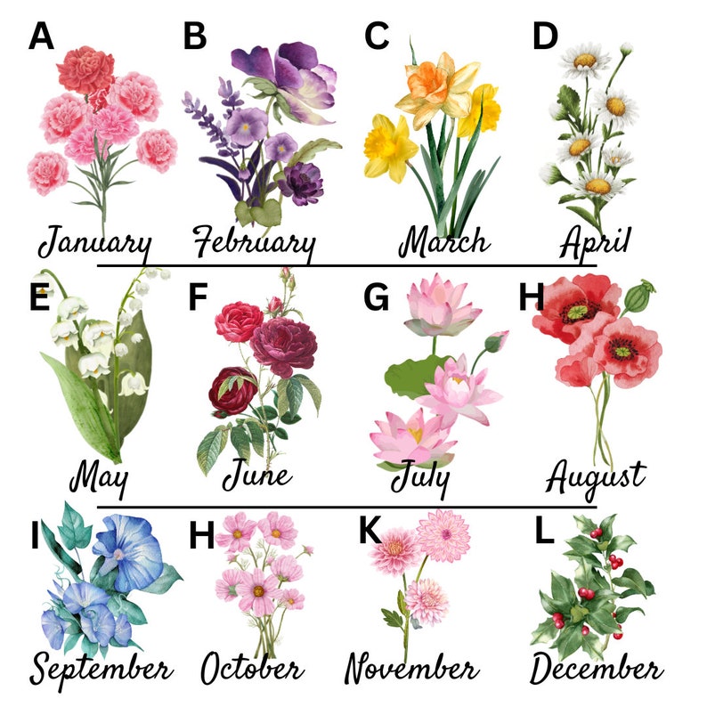 Custom Made Mug Birth Month Flower Gift Personalized Gift Birthday Gift