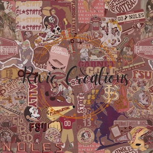 Vintage Seminoles Football Seamless; Digital File; Boyish Aesthetic; Instant Download