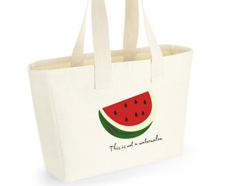 Melone Tote-Bag, arabische Tasche, Palestine Shopper, Muslim, Jute-Tasche, Free Palestine, Palästina-Tasche, Wassermelone,Canvas-Tasche