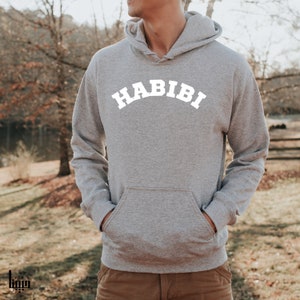 Habibi Hoodie,Kapuzenpullover ,arabischer Pullover, Hoodie Herren,Hoodie Damen, HABIBI Hoody, Oversized, bedruckter Pullover,Liebling,Schatz Bild 4