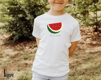 Melone T-shirt für Kinder, arabisches Shirt, Palestine T-Shirt, Muslim, Free Palestine, Palästina-T-Shirt, Wassermelone,T-Shirt Mädchen