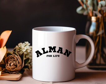 Alman Tasse, Geschenk für Frauen, Geschenk für Männer, Kaffeeliebhaber, Coffee Lover, weiße Tasse, Habibi,Statement-Tasse,bedruckt