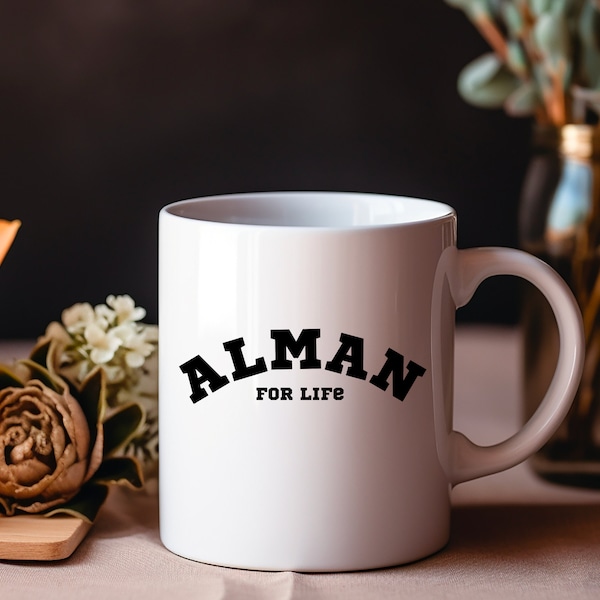 Alman Tasse, Geschenk für Frauen, Geschenk für Männer, Kaffeeliebhaber, Coffee Lover, weiße Tasse, Habibi,Statement-Tasse,bedruckt