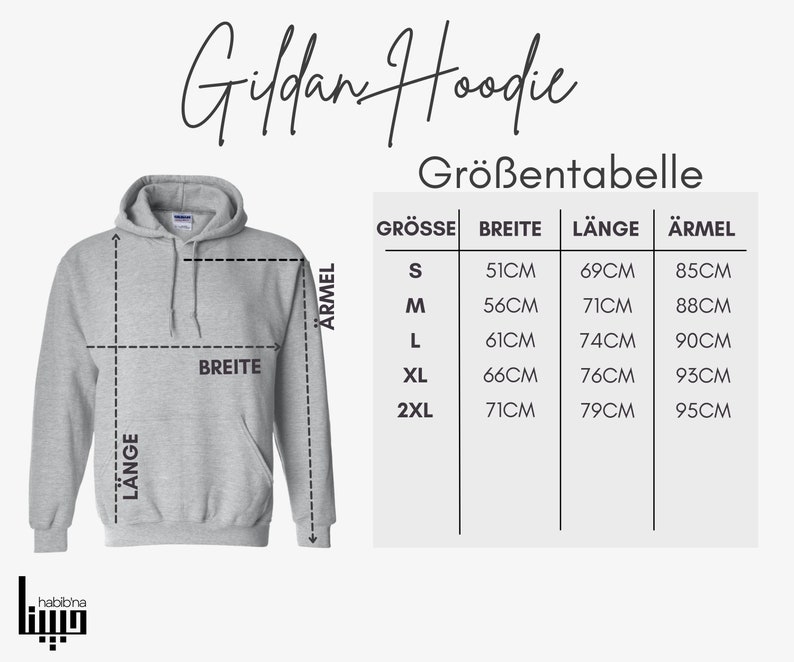 Habibi Hoodie,Kapuzenpullover ,arabischer Pullover, Hoodie Herren,Hoodie Damen, HABIBI Hoody, Oversized, bedruckter Pullover,Liebling,Schatz Bild 6