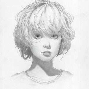 Blonde Girl - original pencil artwork