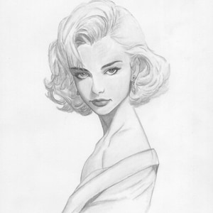 Sassy Blonde - original pencil artwork