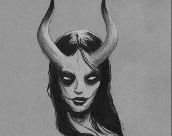 Lilith - original charcoal artwork