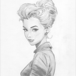 Youthful - original pencil artwork