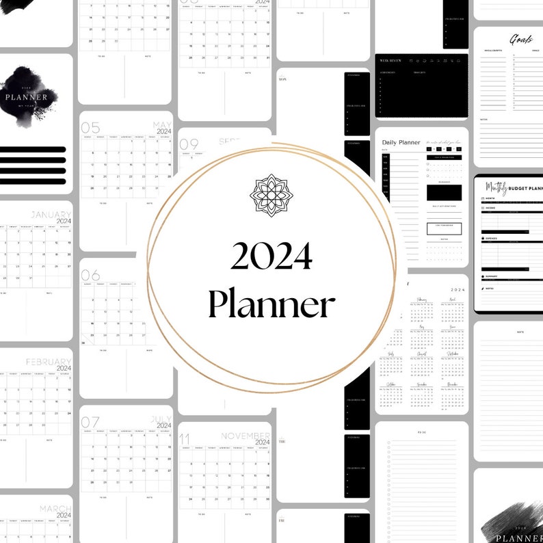 2024 Digital Planner Template Portrait Digital Planner Etsy