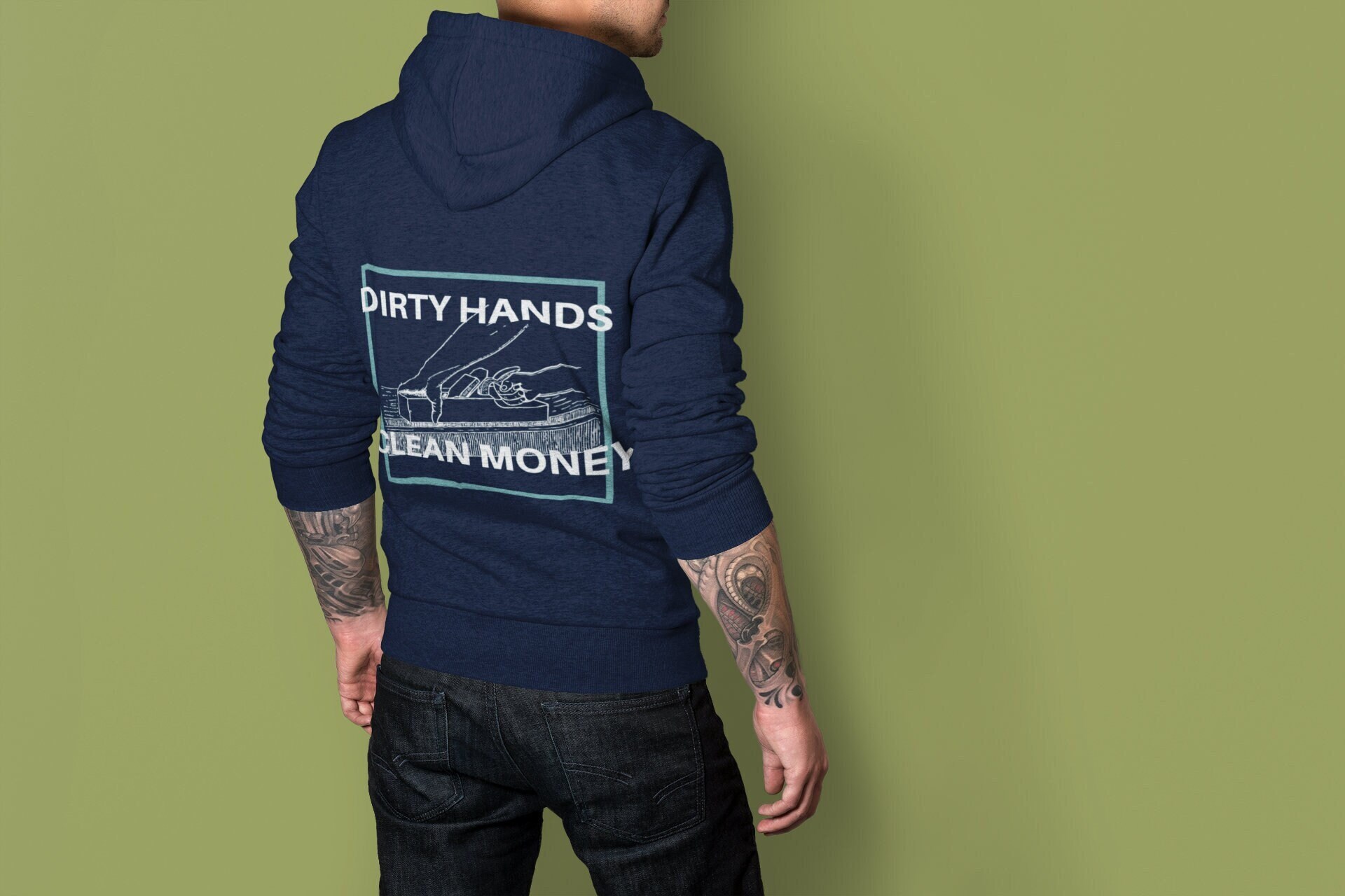 Blue outlet money hoodie