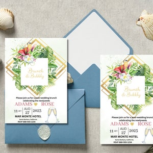 Modèle de faire-part de mariage verdure Carte d&#39;invitation de mariage eucalyptus