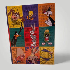 Vintage 1990s Looney Tunes Fotoalbum Sammelmappe New Old Stock Fasst 150 Fotos 4x6 Fotos