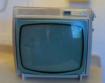 Vintage Zenith TV, 1957, Model 1512J Television, Black and Vintage Zenith TV, 1957, Model 1512J Television, Black and
