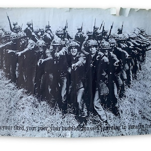 Póster original del movimiento antibélico de los años 60: "Dame tu cansancio" (58 x 89 cm)