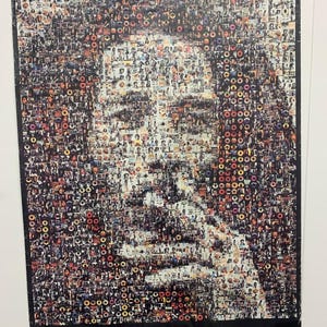 Affiche photomosaïque Bob Marley vintage 1998 Art mural - Musique originale Promo 24 x 36