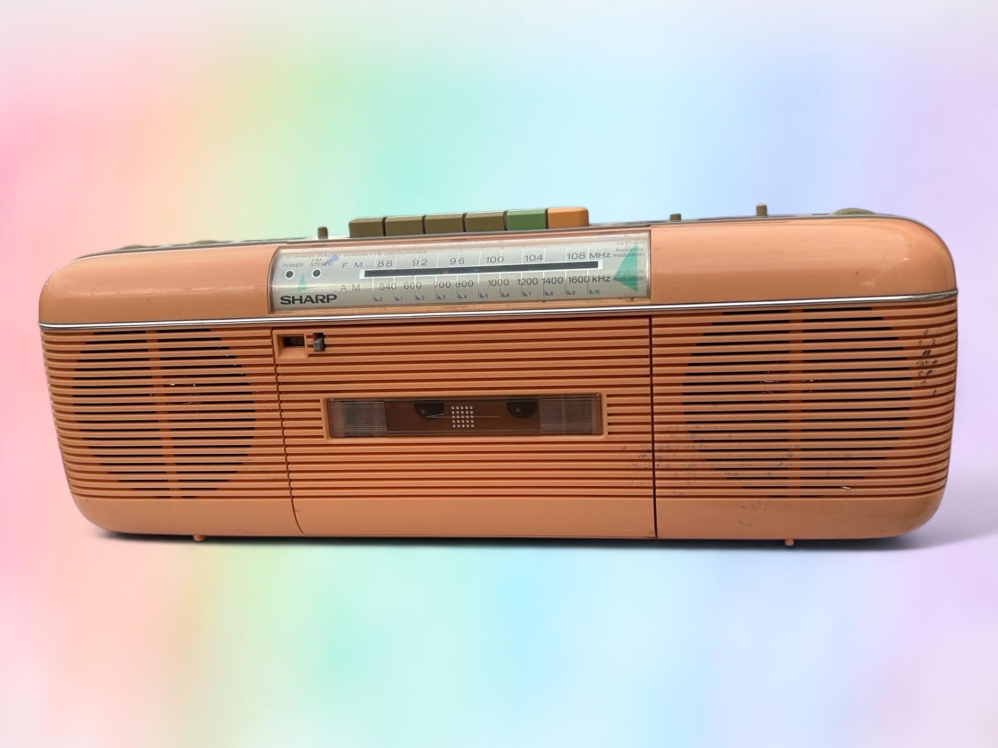 SHARP QT-95 赤 カセットプレーヤー Yahoo!オークション - SHARP QT-95 シャープ ダブルラジカセ 赤