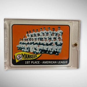 1965 Topps Yankees Team Card #513: Mantle Era MLB Collectible