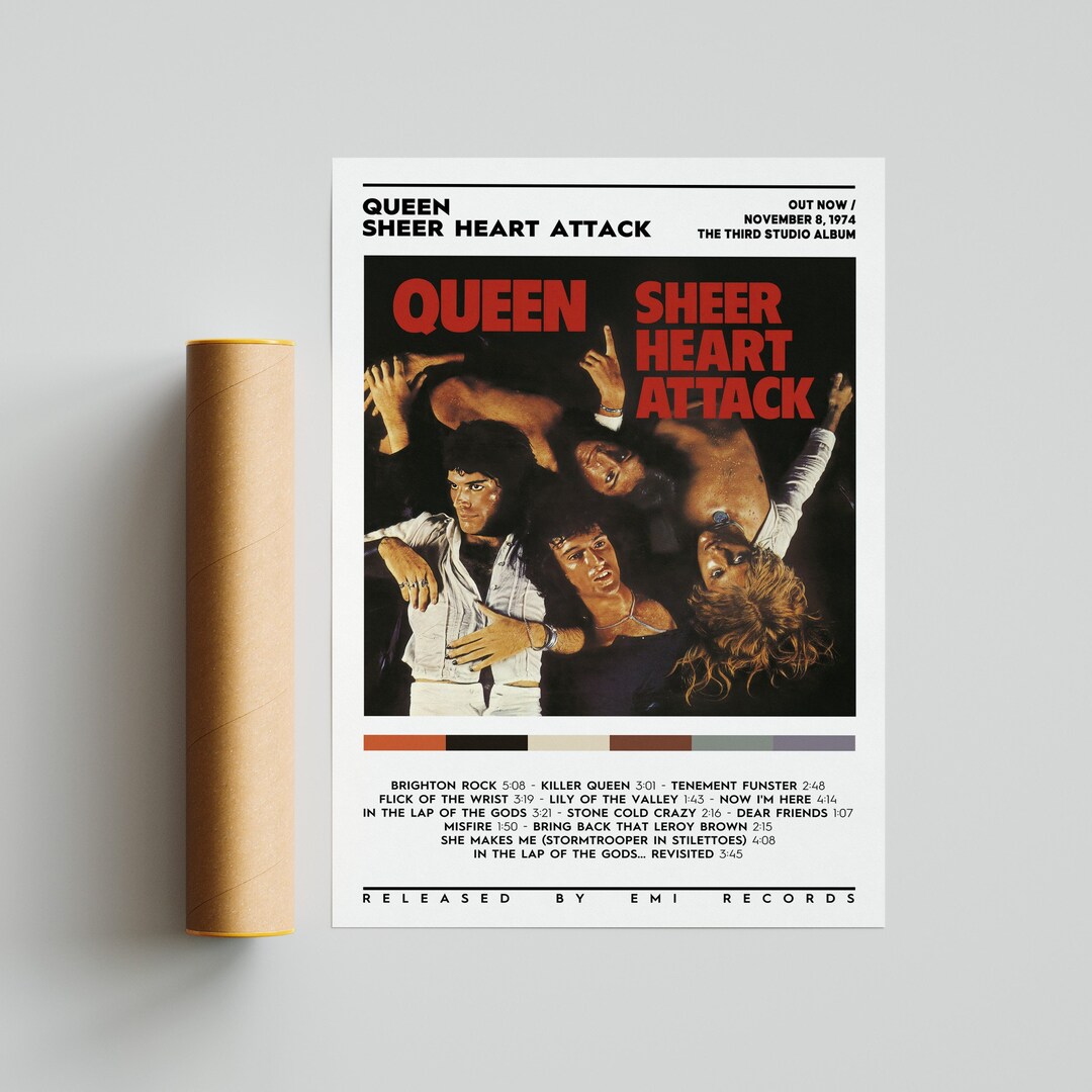 Queen Sheer Heart Attack Album Poster / Album Cover Poster / Etsy