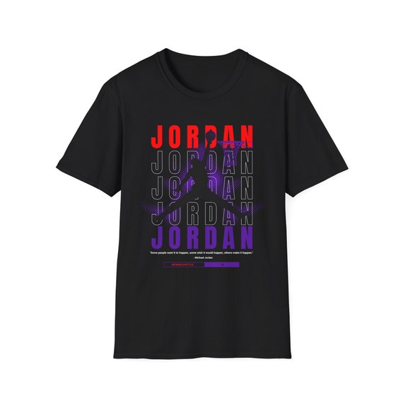 Jordan Inspired Unisex Softstyle T shirt Match Sneaker Purple Red 2 Tone Etsy