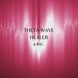 Puede incluir: Un fondo abstracto rosa y blanco con el texto "THETA WAVE HEALER 4-8Hz".