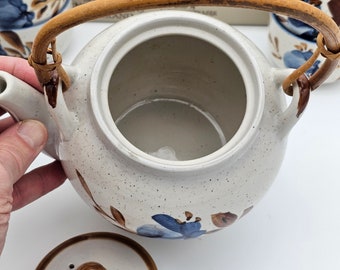 Vintage Chi Kiang Stoneware Tea Set Teapot Six Cups - Etsy Vintage Chi Kiang Stoneware Tea Set Teapot Six Cups - Etsy