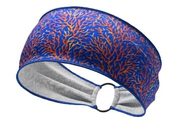 Diadema de buceo de coral rojo abanico