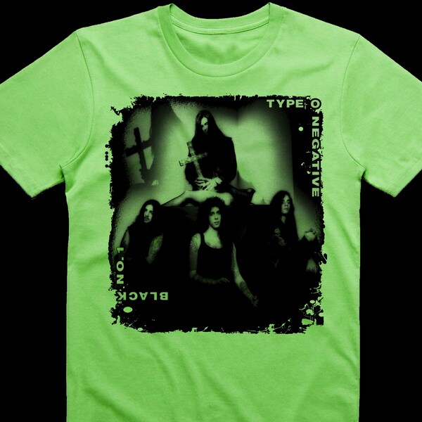 Type o Negative Black No.1 T Shirt in cotone da uomo di tutte le taglie S-5XL Copertina dell'album della fascia per poster color lime