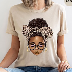 Afro Woman T-Shirt, Black Girls Tshirt, Juneteenth Shirt, Black History Month, Black Woman Graphic Tees, African American Vneck T-Shirt