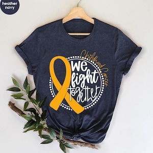 Childhood Cancer T-Shirt, Cancer Support Crewneck Sweatshirt, Cancer Survivor Gift, Cancer Awareness Shirt, Awareness Gifts, Cancer Ribbon