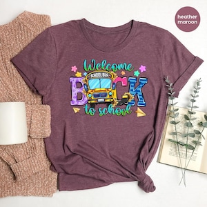 Willkommen zurück in der Schule Shirt, Schulbusfahrer, Schulbus Shirt, Lehrer Shirt, Kinder zurück in der Schule, erster Schultag, Busfahrer Geschenk