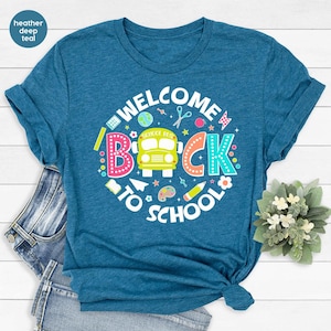 Willkommen zurück in der Schule Shirt, Schulbusfahrer, Schulbus Shirt, Lehrer Shirt, Kinder zurück in der Schule, erster Schultag, Busfahrer Geschenk