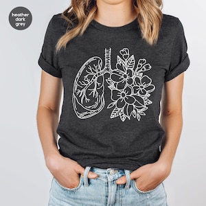 Anatomical Lung Shirt, Lung Cancer Shirt, Cystic Fibrosis Shirt, Respiratory Therapist Shirt, Human Anatomy Shirt, Nursing Student Shirt