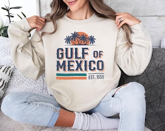 Camisetas del Golfo de México, Sudaderas con atardecer en el Golfo de México, Camisetas de playa mexicanas, Camisetas anti-Golfo de América, Camisetas políticas, Camisetas anti-MAGA