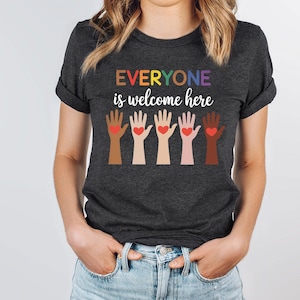 Idaho Teacher Shirt Everyone is Welcome Here, Inclusion and Equality T-shirt, Protest and Resist Shirt, Diversity Equality Humankind Shirts