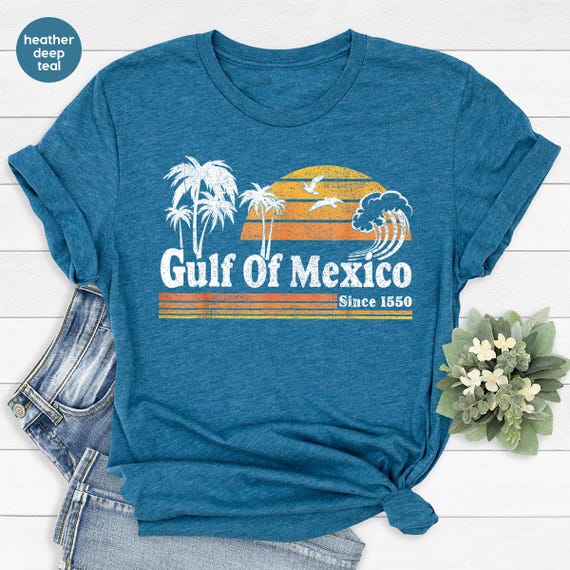 Gulf Of Mexico Shirt, Retro Sunset Gulf Of Mexico Shirt, Mexico Beach Shirt, Anti Gulf Of America Shirt, Political Shirts, Anti Maga Shirts