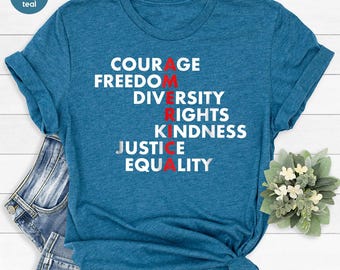 Equality Shirt, Human Rights Gift, Freedom Diversity Right Kindness Justice Tshirt, Anti Fascism Shirt, Protest Shirt, Social Justice Gift