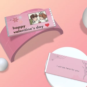 Chocolate bar wrapper template, Valentines chocolate wrapper, Valentines gift, Anniversary gift, Handmade, Personalized gifts
