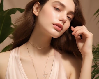 Necklace Mockups, Jewelry Mockup, Necklace Display, Necklace Models Elegant Necklace Display Mockup, High Quality Mockups Necklace Model
