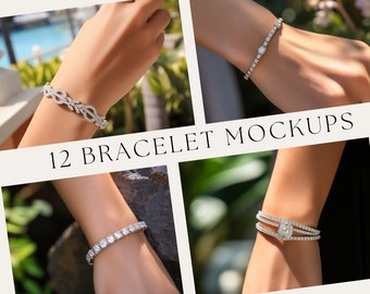 Bracelet Mockups Bundle, jewelry Mockups, High Quality Mockups Bracelet Models, Bracelet Display, Jewellery Templates