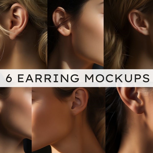 Earrings Bundle, Earring Jewellery Mockups, Earring Model, High Quality Mockups Earring Display