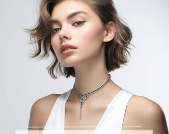 Necklace Mockups, Jewelry Mockup, Necklace Display, Necklace Models Elegant Necklace Display Mockup, High Quality Mockups Necklace Model
