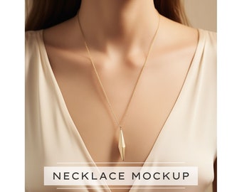 Mockup di collana, Mockup di gioielli, Espositore per collane, Modelli di collane Mockup di esposizione di collane eleganti, Mockup di alta qualità Modello di collana