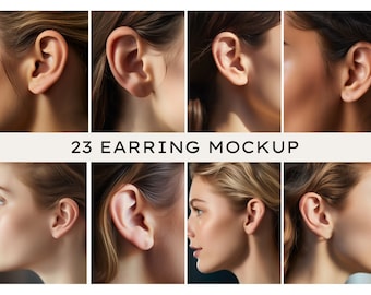 23 Earrings Bundle, Earring Model, Earring Jewellery Mockups, High Quality Mockups Earring Display