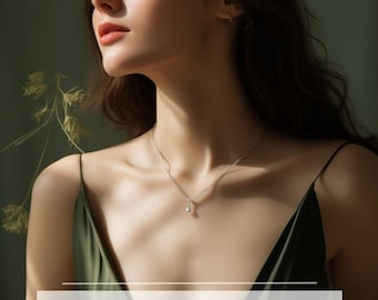 Necklace Mockups, Jewelry Mockup, Necklace Display, Necklace Models Elegant Necklace Display Mockup, High Quality Mockups Necklace Model