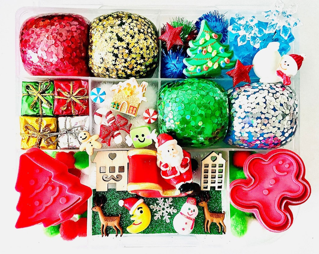 Christmas Play Dough Kit Play Dough Kit Christmas Sensory Etsy
