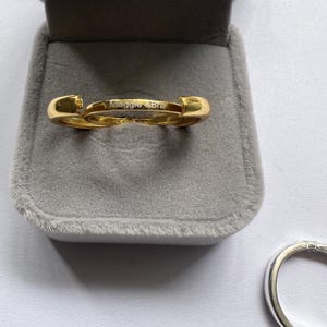 Personalized Name Ring - Engraved Rings For Couples - Custom Secret Message Ring - Dainty 0penable Ring - Engagement Ring For Her Him