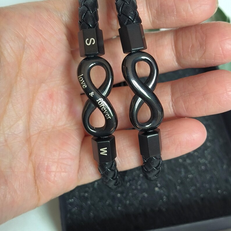 Personalized Infinity Bracelet for Man Birthday Christmas Gift for Him